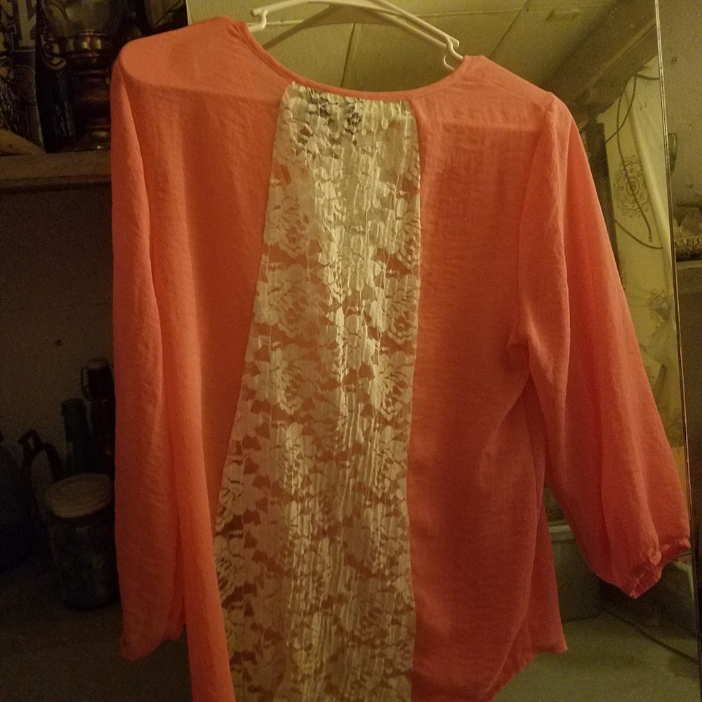 Lace back top